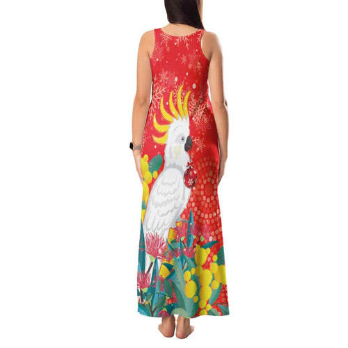 Sulphur-crested Cockatoo Christmas Tank Maxi Dress Australia Gumtree With Golden Wattle