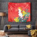 Sulphur-crested Cockatoo Christmas Tapestry Australia Gumtree With Golden Wattle