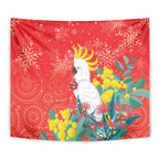 Sulphur-crested Cockatoo Christmas Tapestry Australia Gumtree With Golden Wattle