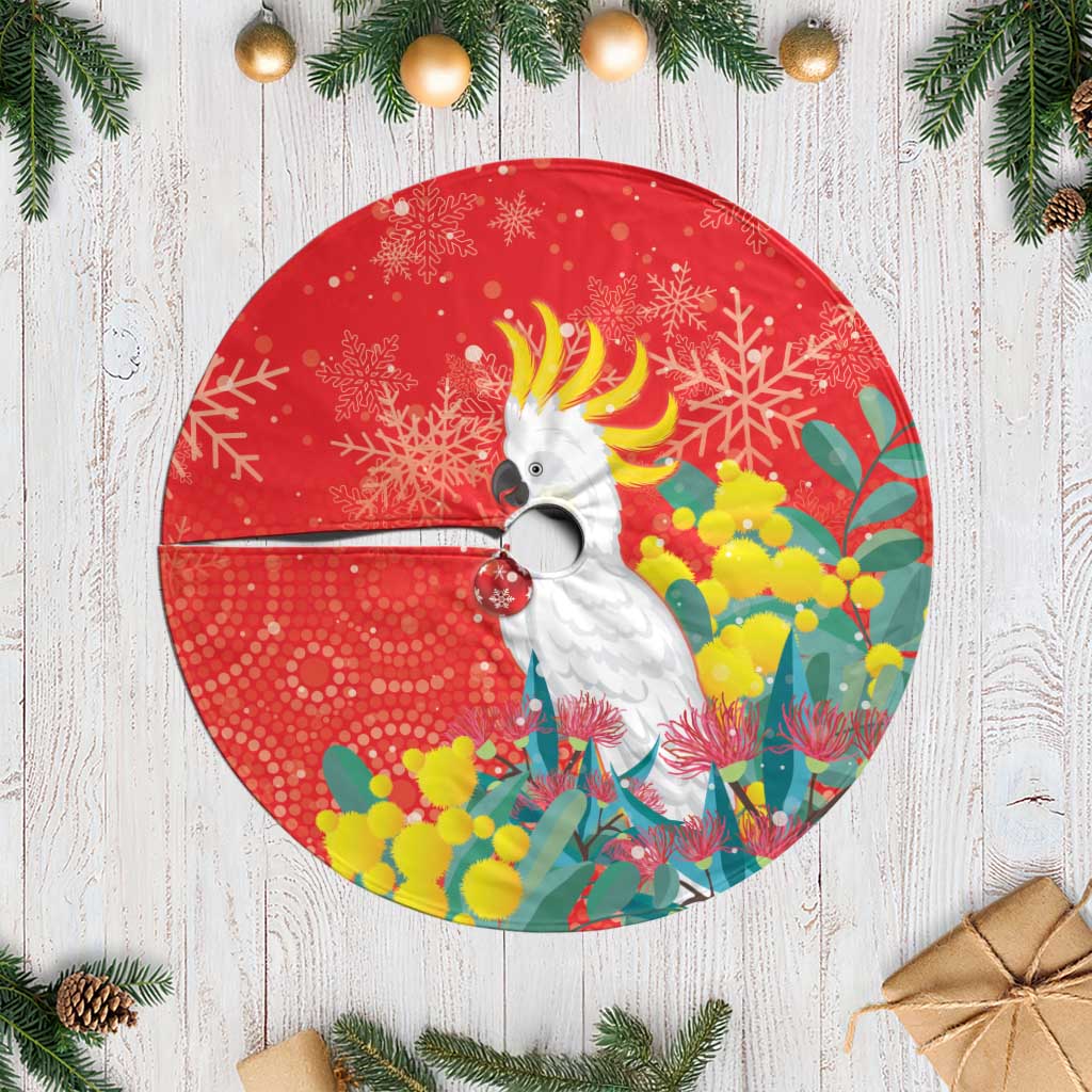 Sulphur-crested Cockatoo Christmas Tree Skirt Australia Gumtree With Golden Wattle