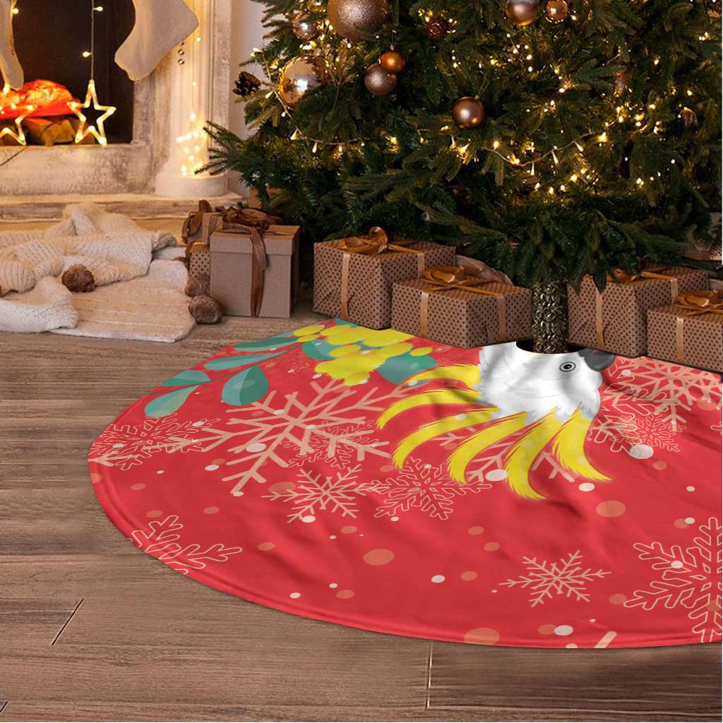Sulphur-crested Cockatoo Christmas Tree Skirt Australia Gumtree With Golden Wattle