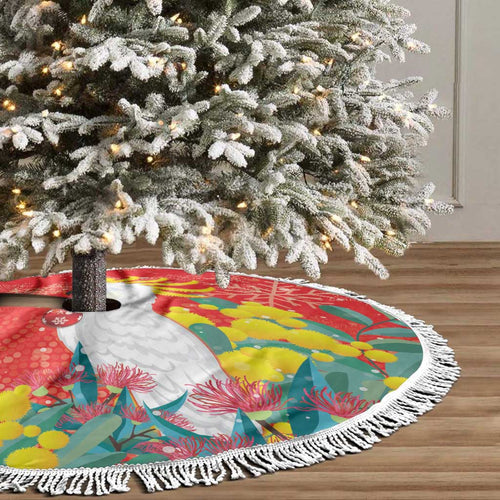 Sulphur-crested Cockatoo Christmas Tree Skirt Australia Gumtree With Golden Wattle