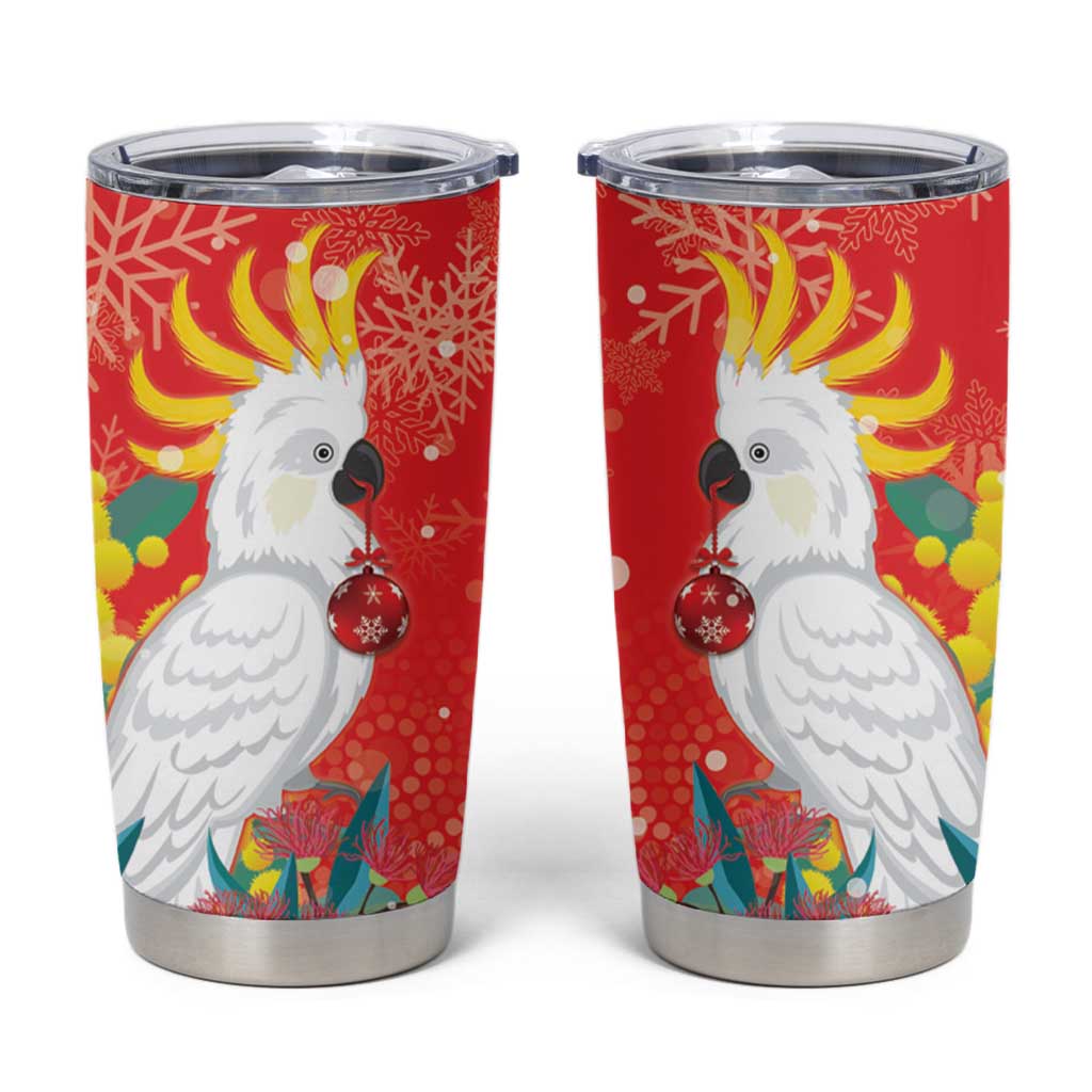 Sulphur-crested Cockatoo Christmas Tumbler Cup Australia Gumtree With Golden Wattle