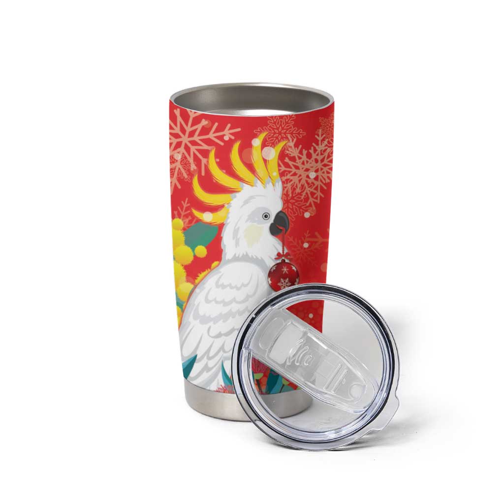 Sulphur-crested Cockatoo Christmas Tumbler Cup Australia Gumtree With Golden Wattle