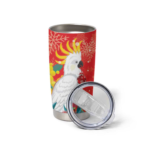 Sulphur-crested Cockatoo Christmas Tumbler Cup Australia Gumtree With Golden Wattle