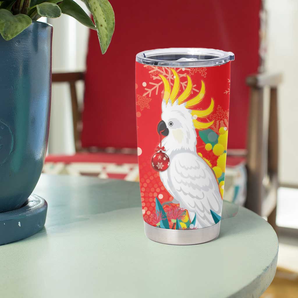 Sulphur-crested Cockatoo Christmas Tumbler Cup Australia Gumtree With Golden Wattle