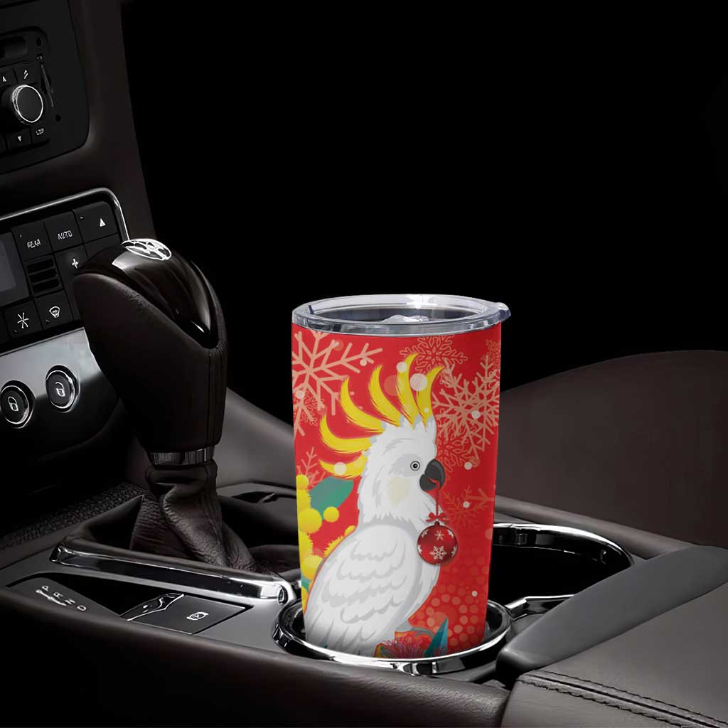 Sulphur-crested Cockatoo Christmas Tumbler Cup Australia Gumtree With Golden Wattle