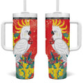 Sulphur-crested Cockatoo Christmas Tumbler With Handle Australia Gumtree With Golden Wattle