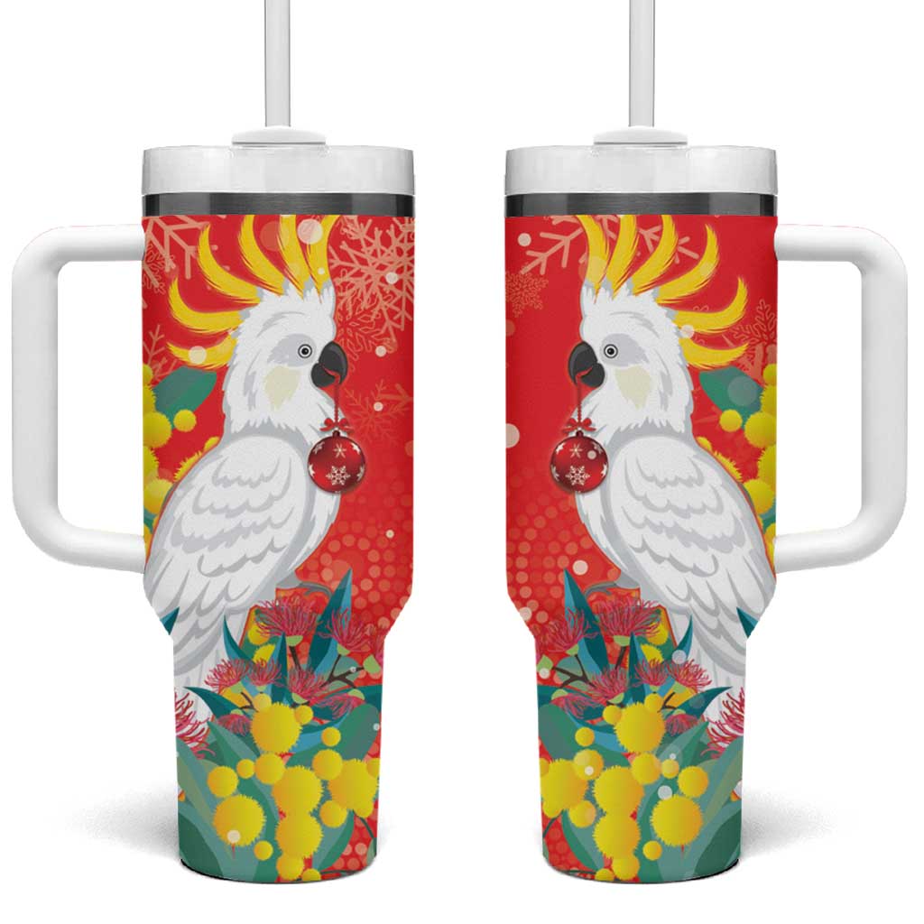 Sulphur-crested Cockatoo Christmas Tumbler With Handle Australia Gumtree With Golden Wattle