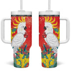 Sulphur-crested Cockatoo Christmas Tumbler With Handle Australia Gumtree With Golden Wattle