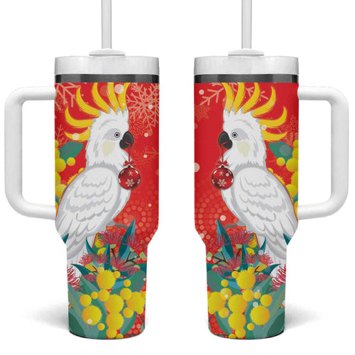 Sulphur-crested Cockatoo Christmas Tumbler With Handle Australia Gumtree With Golden Wattle
