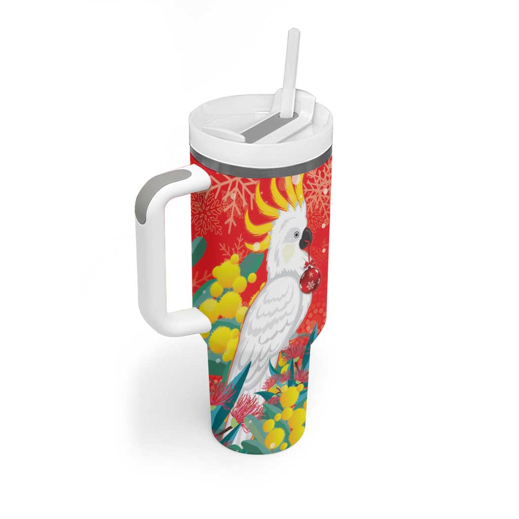 Sulphur-crested Cockatoo Christmas Tumbler With Handle Australia Gumtree With Golden Wattle