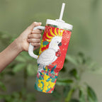 Sulphur-crested Cockatoo Christmas Tumbler With Handle Australia Gumtree With Golden Wattle