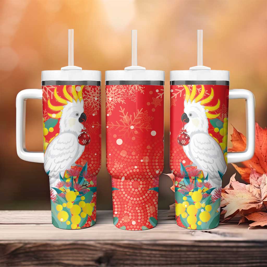 Sulphur-crested Cockatoo Christmas Tumbler With Handle Australia Gumtree With Golden Wattle