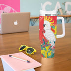Sulphur-crested Cockatoo Christmas Tumbler With Handle Australia Gumtree With Golden Wattle