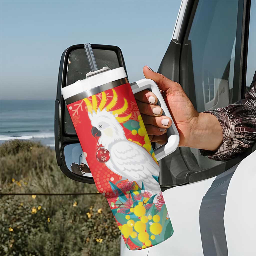Sulphur-crested Cockatoo Christmas Tumbler With Handle Australia Gumtree With Golden Wattle