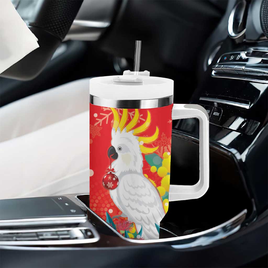 Sulphur-crested Cockatoo Christmas Tumbler With Handle Australia Gumtree With Golden Wattle
