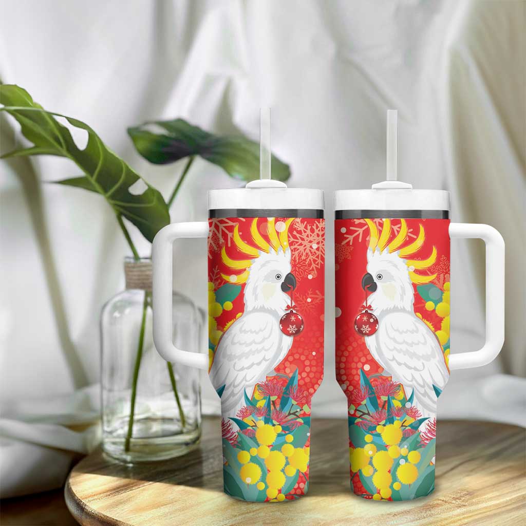 Sulphur-crested Cockatoo Christmas Tumbler With Handle Australia Gumtree With Golden Wattle