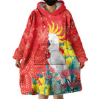 Sulphur-crested Cockatoo Christmas Wearable Blanket Hoodie Australia Gumtree With Golden Wattle