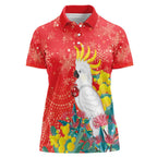 Sulphur-crested Cockatoo Christmas Women Polo Shirt Australia Gumtree With Golden Wattle