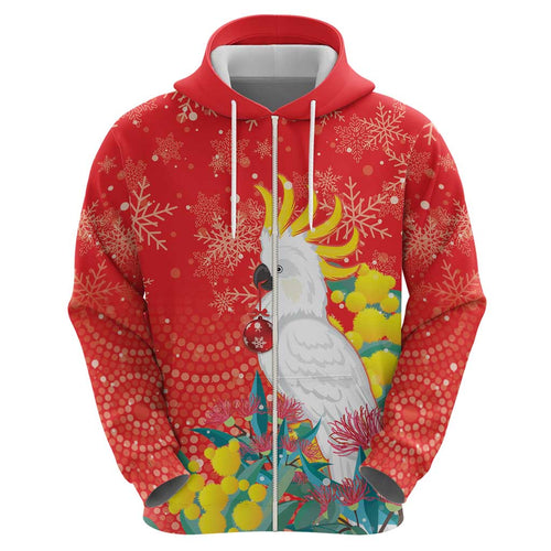 Sulphur-crested Cockatoo Christmas Zip Hoodie Australia Gumtree With Golden Wattle