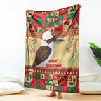 Australia Christmas Blanket Kookaburra Santa With Gumtree