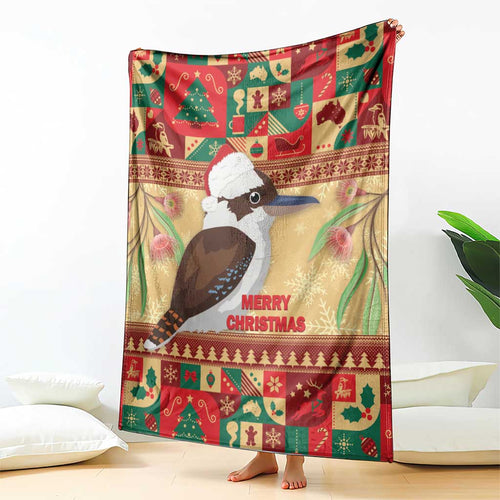 Australia Christmas Blanket Kookaburra Santa With Gumtree