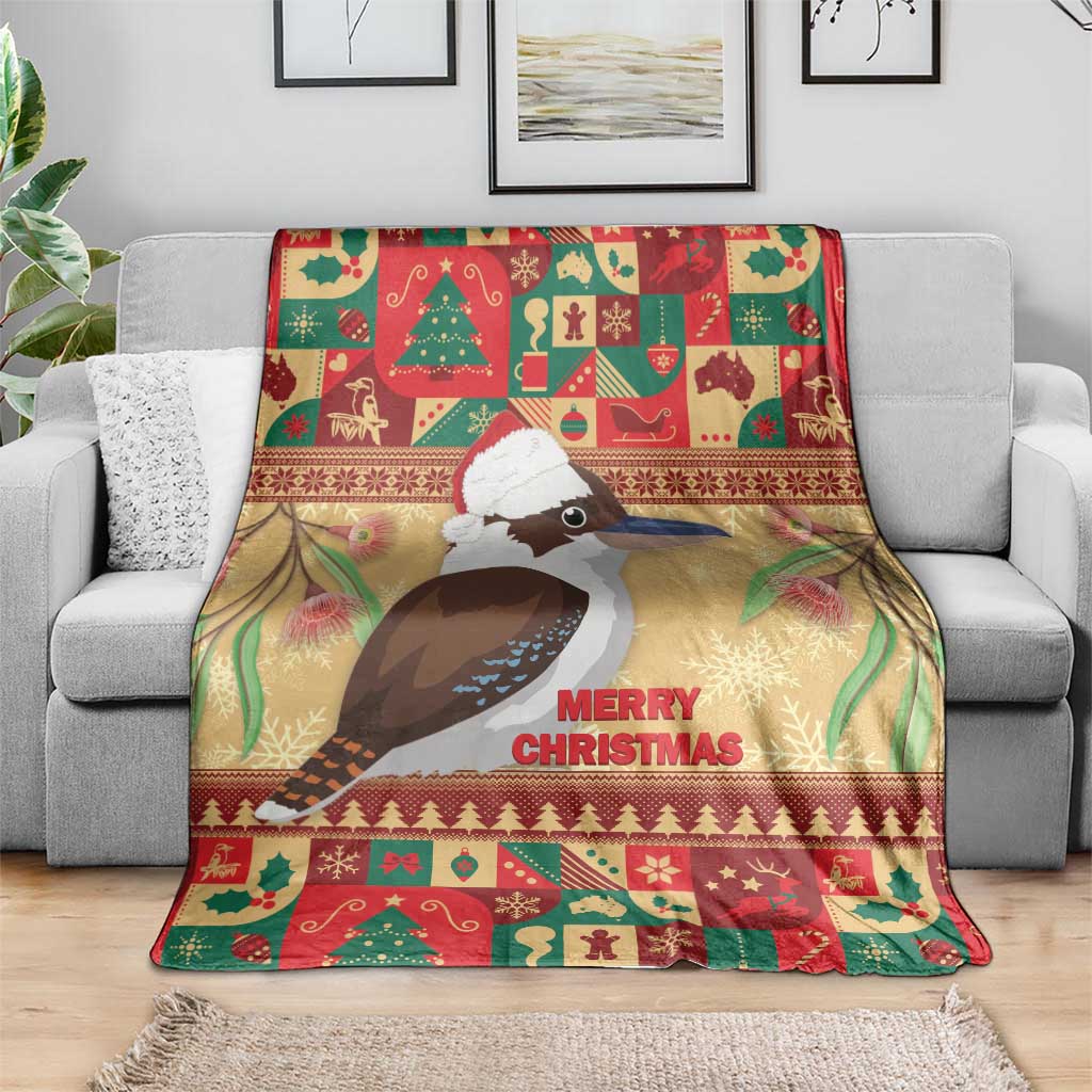 Australia Christmas Blanket Kookaburra Santa With Gumtree