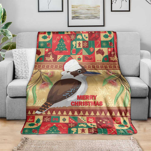 Australia Christmas Blanket Kookaburra Santa With Gumtree