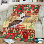 Australia Christmas Blanket Kookaburra Santa With Gumtree