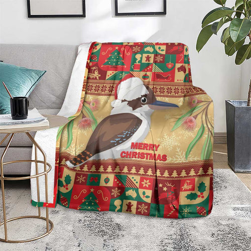 Australia Christmas Blanket Kookaburra Santa With Gumtree