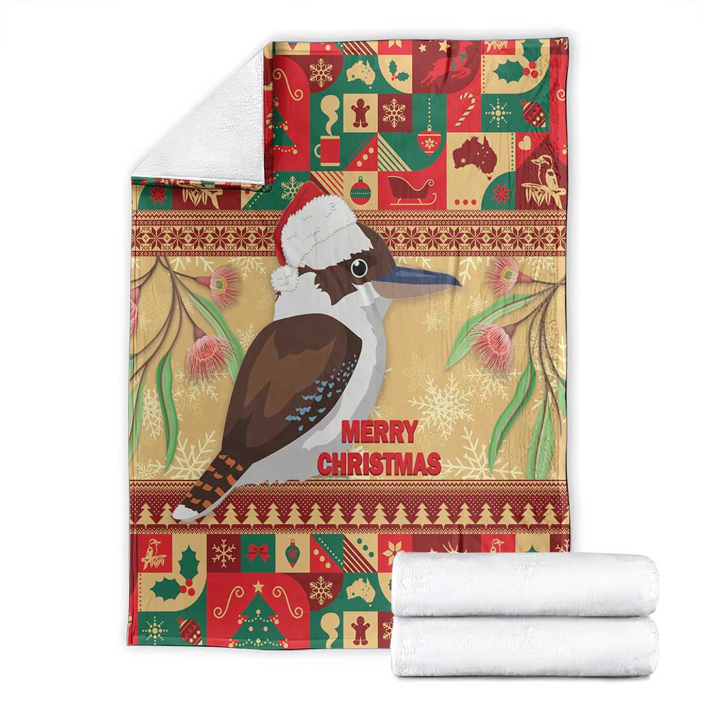 Australia Christmas Blanket Kookaburra Santa With Gumtree