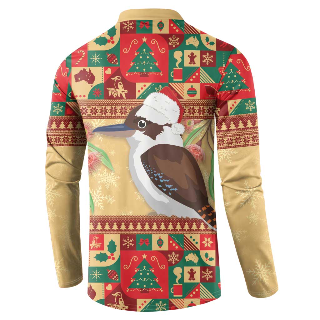 Australia Christmas Button Sweatshirt Kookaburra Santa With Gumtree