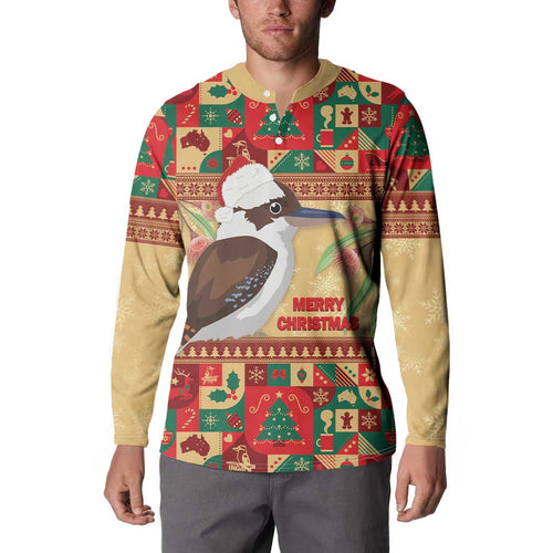 Australia Christmas Button Sweatshirt Kookaburra Santa With Gumtree