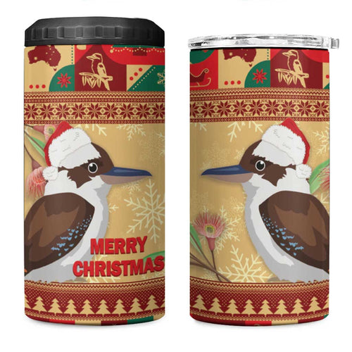 Australia Christmas 4 in 1 Can Cooler Tumbler Kookaburra Santa With Gumtree