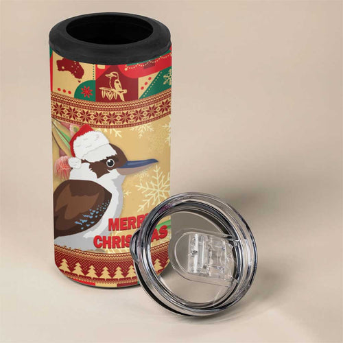 Australia Christmas 4 in 1 Can Cooler Tumbler Kookaburra Santa With Gumtree