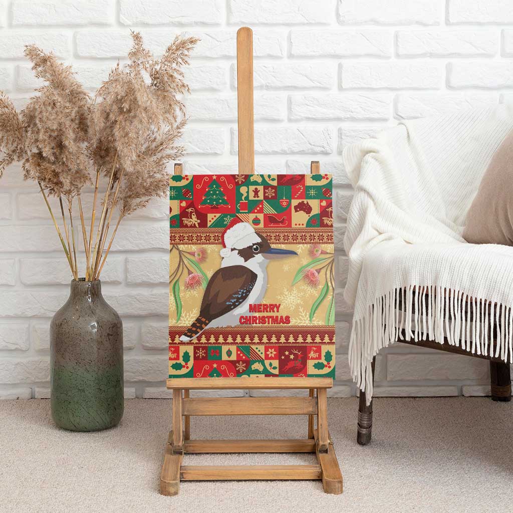 Australia Christmas Canvas Wall Art Kookaburra Santa With Gumtree