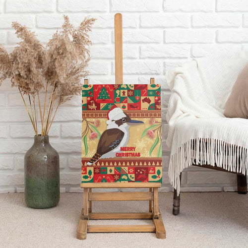 Australia Christmas Canvas Wall Art Kookaburra Santa With Gumtree