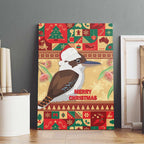 Australia Christmas Canvas Wall Art Kookaburra Santa With Gumtree