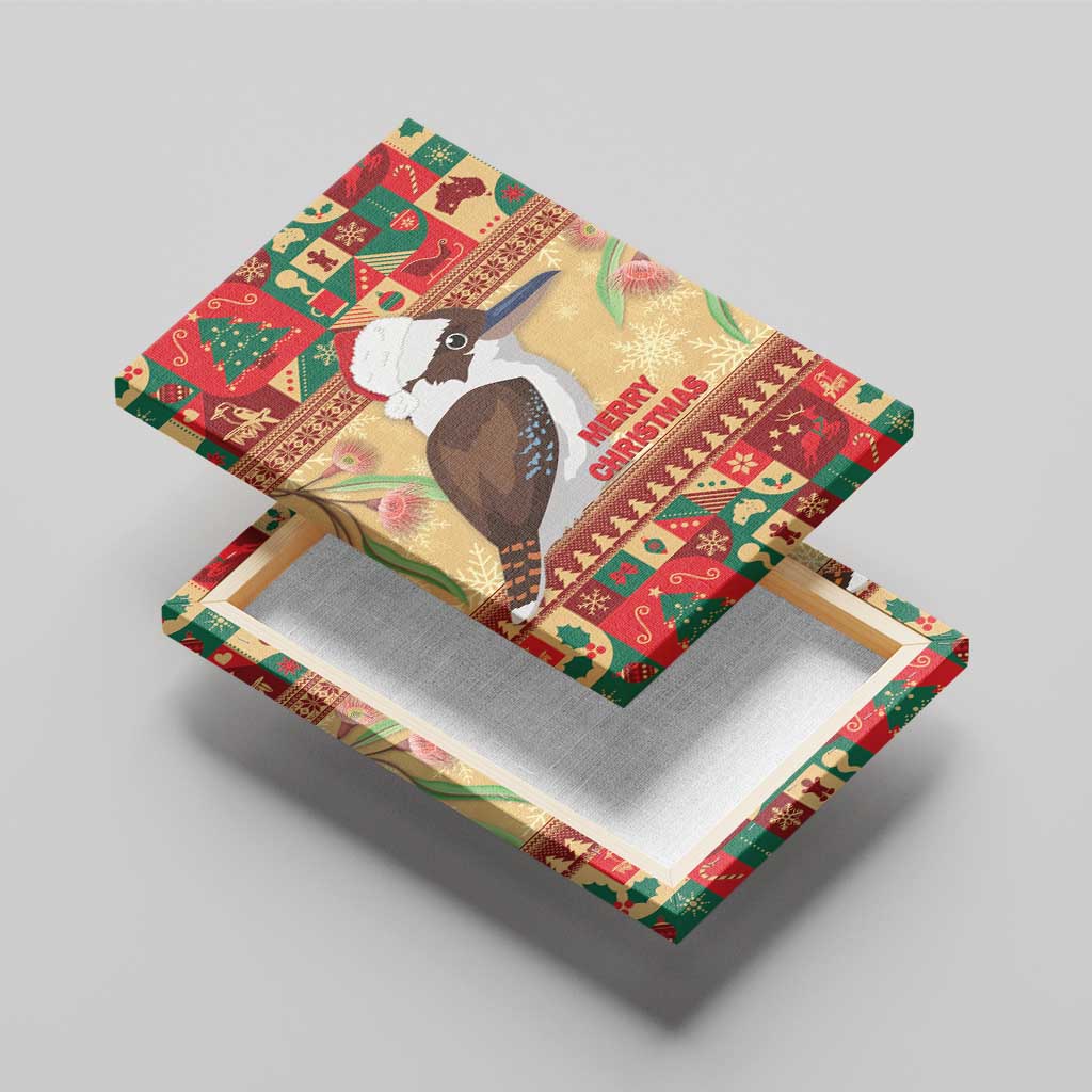 Australia Christmas Canvas Wall Art Kookaburra Santa With Gumtree