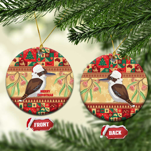 Australia Christmas Ceramic Ornament Kookaburra Santa With Gumtree
