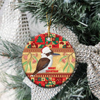 Australia Christmas Ceramic Ornament Kookaburra Santa With Gumtree