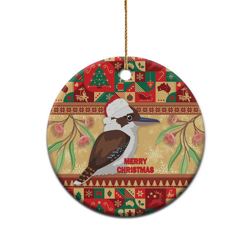 Australia Christmas Ceramic Ornament Kookaburra Santa With Gumtree