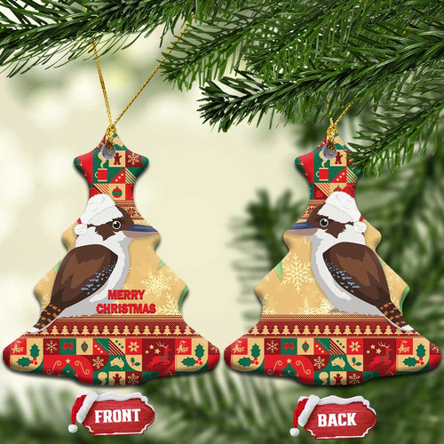 Australia Christmas Ceramic Ornament Kookaburra Santa With Gumtree