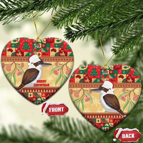 Australia Christmas Ceramic Ornament Kookaburra Santa With Gumtree