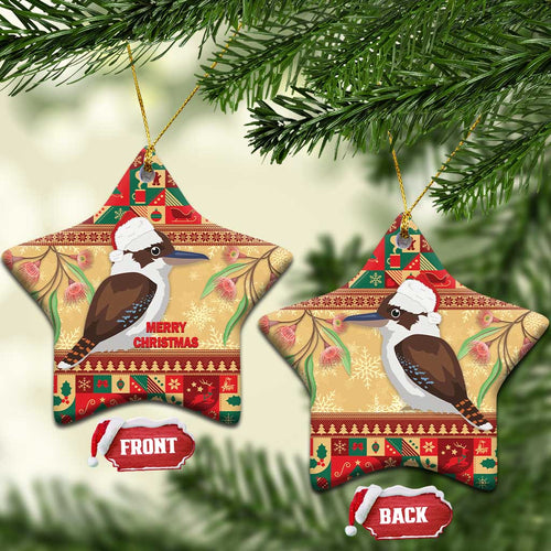Australia Christmas Ceramic Ornament Kookaburra Santa With Gumtree