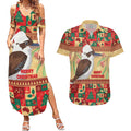 Australia Christmas Couples Matching Summer Maxi Dress and Hawaiian Shirt Kookaburra Santa With Gumtree