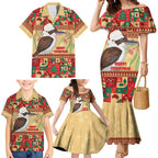 Australia Christmas Family Matching Mermaid Dress and Hawaiian Shirt Kookaburra Santa With Gumtree