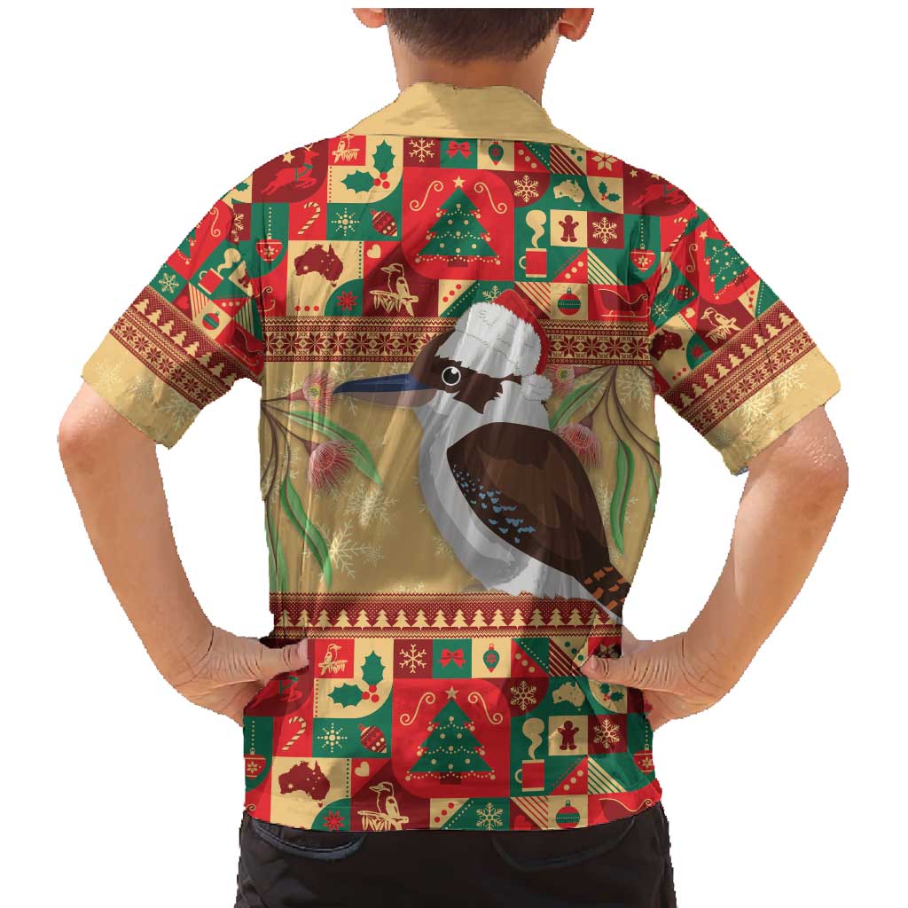 Australia Christmas Family Matching Mermaid Dress and Hawaiian Shirt Kookaburra Santa With Gumtree