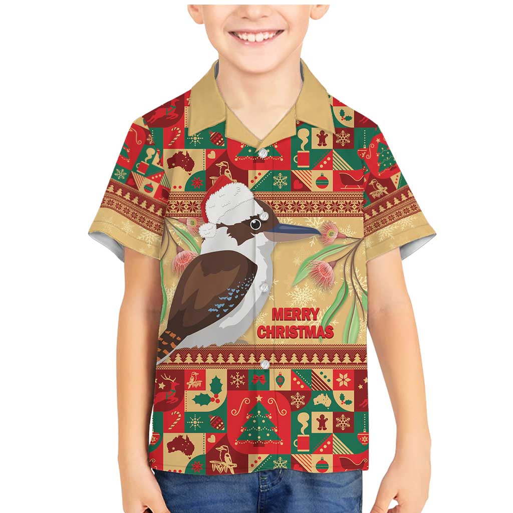 Australia Christmas Family Matching Mermaid Dress and Hawaiian Shirt Kookaburra Santa With Gumtree